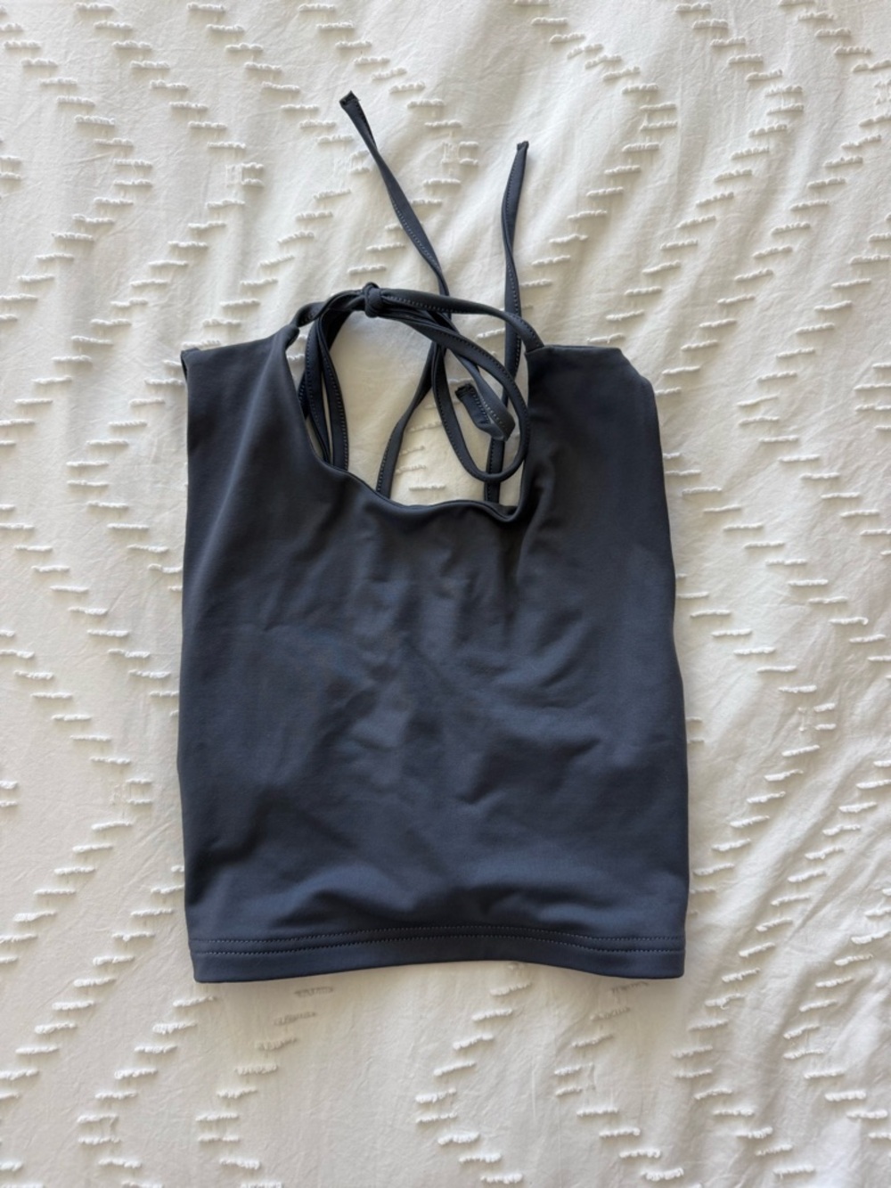 White Fox Boutique Gray Strappy Crop Cami